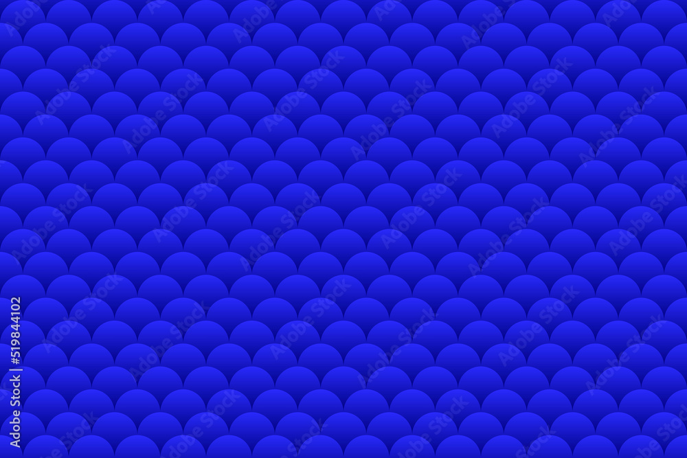 Fototapeta premium Blue fish scales or mermaid scales pattern background. 