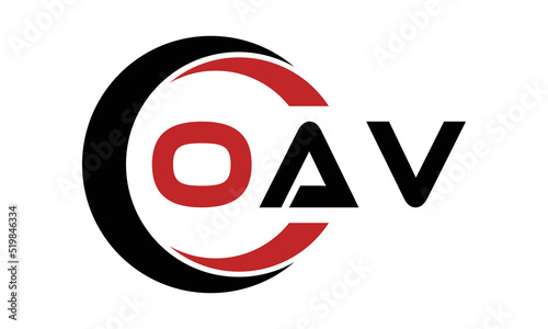 OAV swoosh three letter logo design vector template | monogram logo | abstract logo | wordmark logo | letter mark logo | business logo | brand logo | flat logo | minimalist logo | text | word | symbol