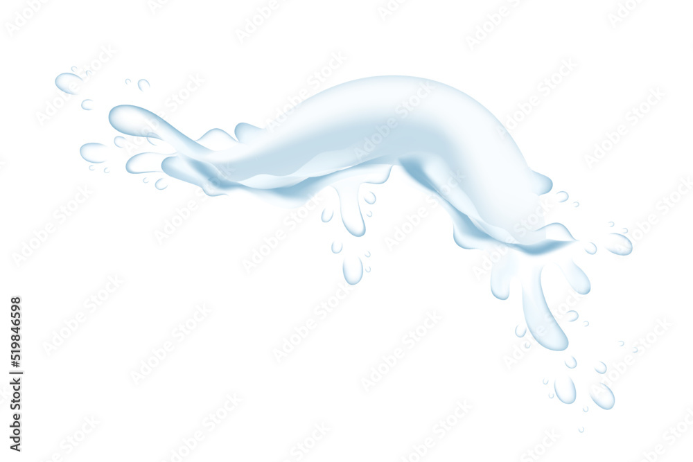 Water spill or water puddle vector illustration on white background