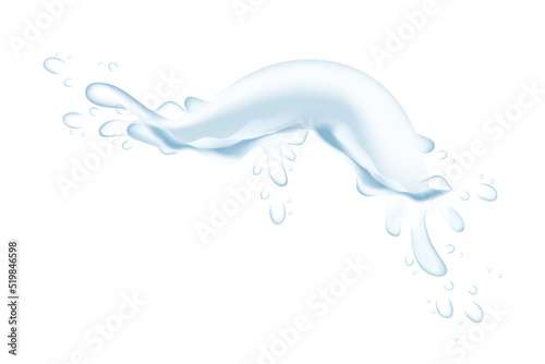 Water spill or water puddle vector illustration on white background