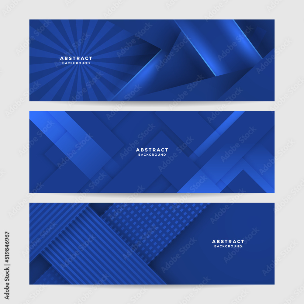 Blue abstract vector long banner. Minimal background with arrows and copy space for text. Social media cover and web banner template Blue abstract vector long banner. Minimal background with arrows and copy space for text. Social media cover and web banner template