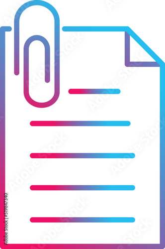 Unique Attachment Vector Icon
