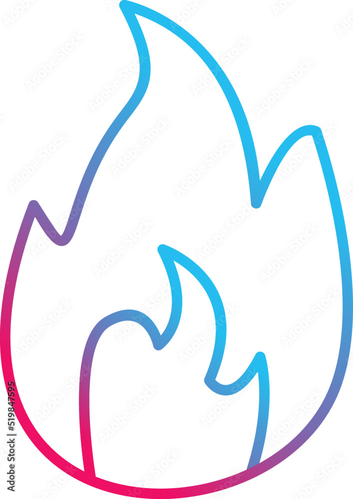 Obraz premium Unique Flame Vector Icon