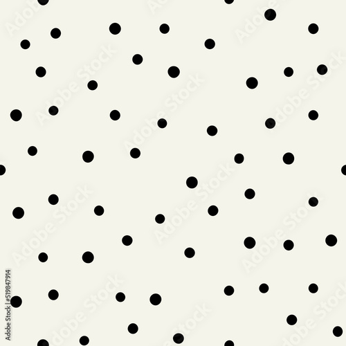 Vector seamless pattern. Abstract spotty texture. Natural monochrome design. Creative background with blots. Decorative organic swatch.