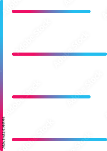 Unique Left Align Vector Icon