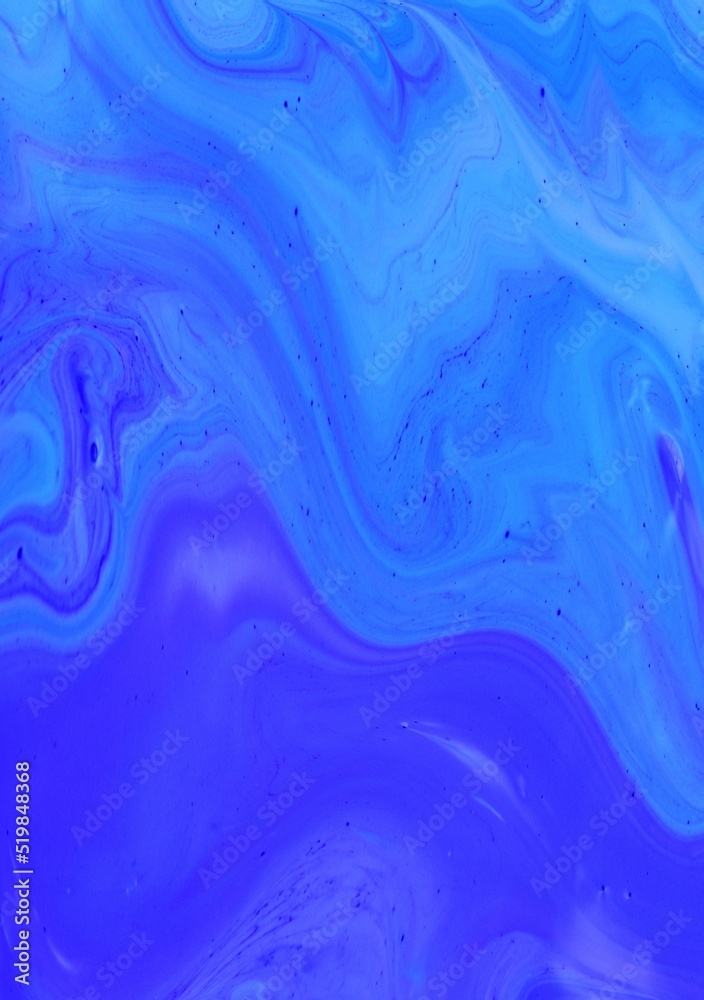 Blue marble background. Acrylic paint flows freely and creates an interesting pattern. The effect of natural marble. Background for the cover of a laptop, notebook. Blue marble background. Acrylic paint flows freely and creates an interesting pattern. The effect of natural marble. Background for the cover of a laptop, notebook.