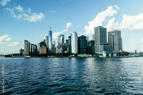 View of the city of Manhattan from the river