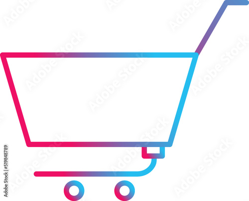 Unique Empty Cart Vector Icon