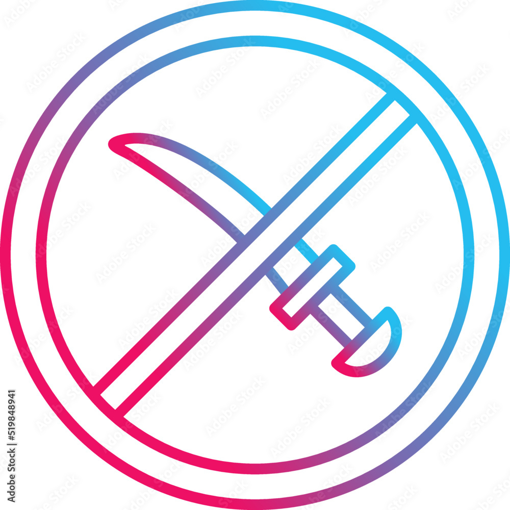No Weapons Vector Icon No Weapons Vector Icon