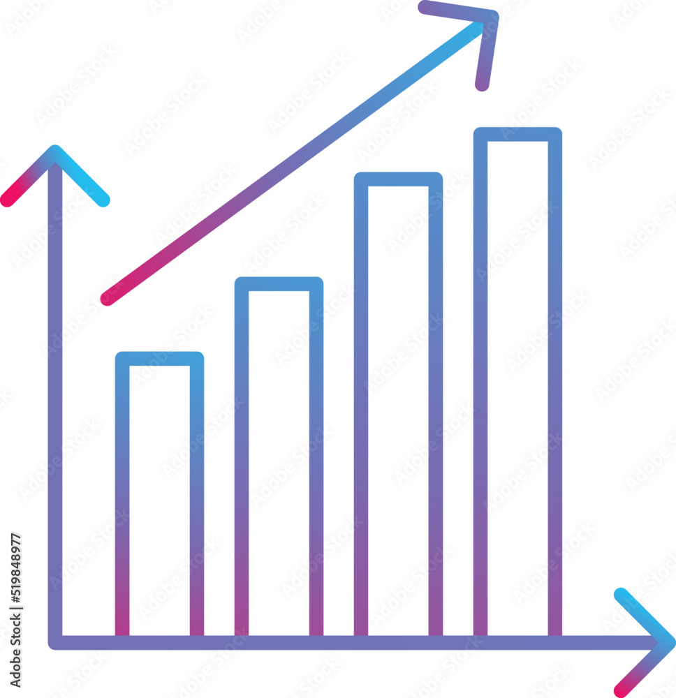 Rising Statistics Vector Icon Rising Statistics Vector Icon