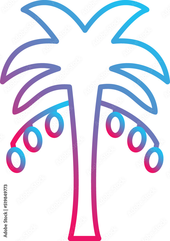 Fototapeta premium Coconut trees Icon