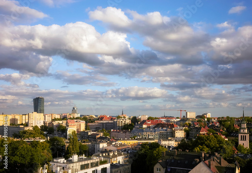 Cloudscape over City of Szczecin, Poland.