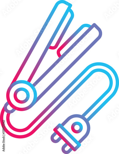 Hair iron Icon