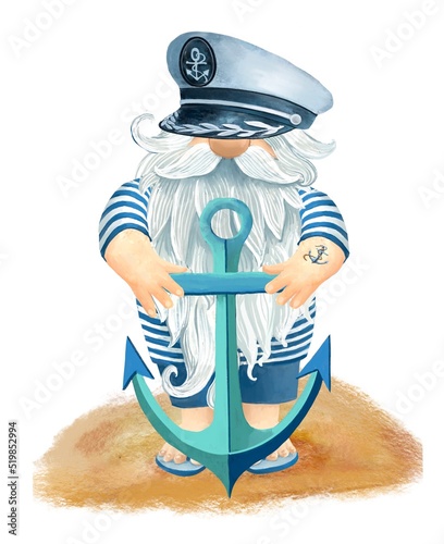 gnome with an anchor.