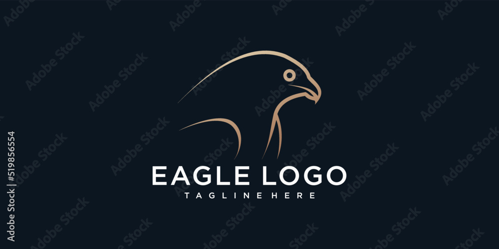 Obraz premium Eagle logo with creative design illustration Premium Vector
