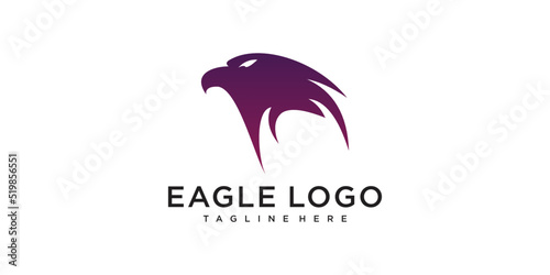 Eagle logo with creative design illustration Premium Vector