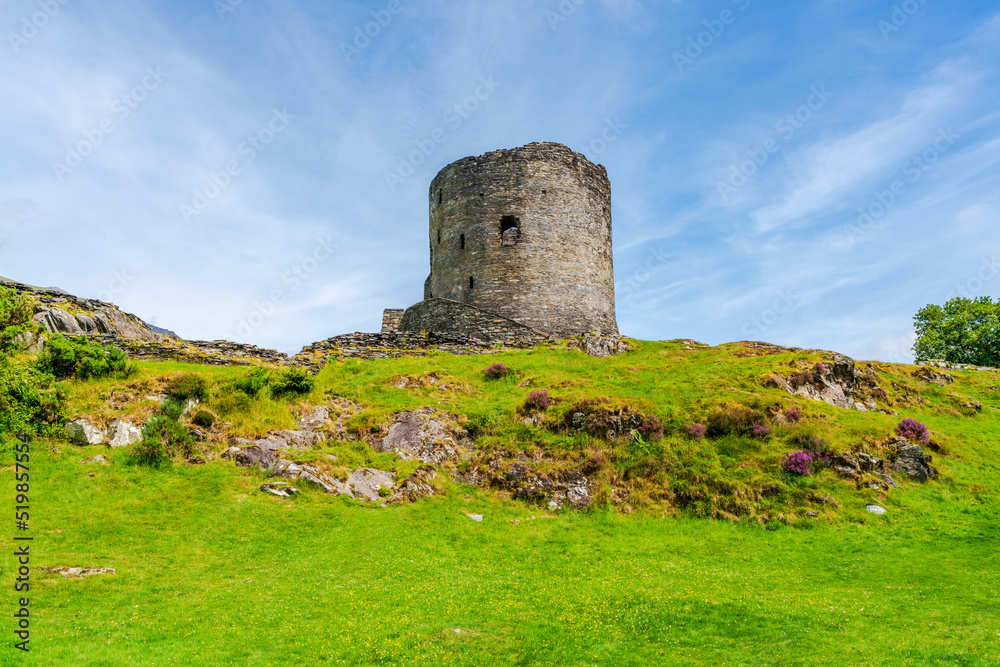 Ruins of Dolbadarn Castle in Llanberis, Wales
