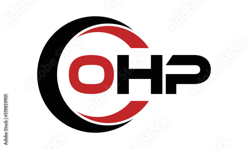 OHP swoosh three letter logo design vector template | monogram logo ...