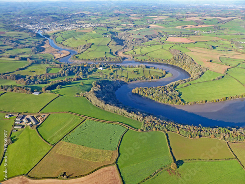 Aerial view of the River Dart in Devon  © Jenny Thompson