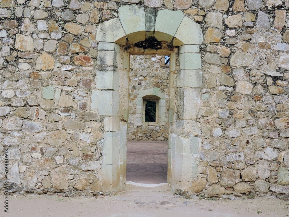 Old stone wall with window Old stone wall with window