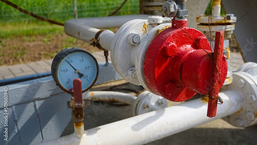 Liquid propane gas station. LPG station for filling liquefied gas into the vehicle tanks.