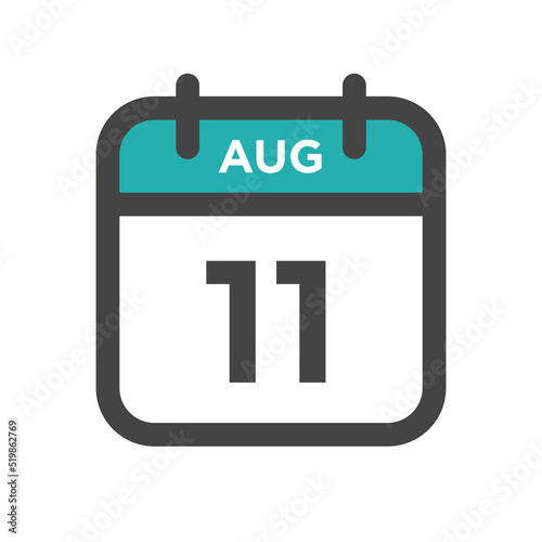 August 11 Calendar Day or Calender Date for Deadlines or Appointment