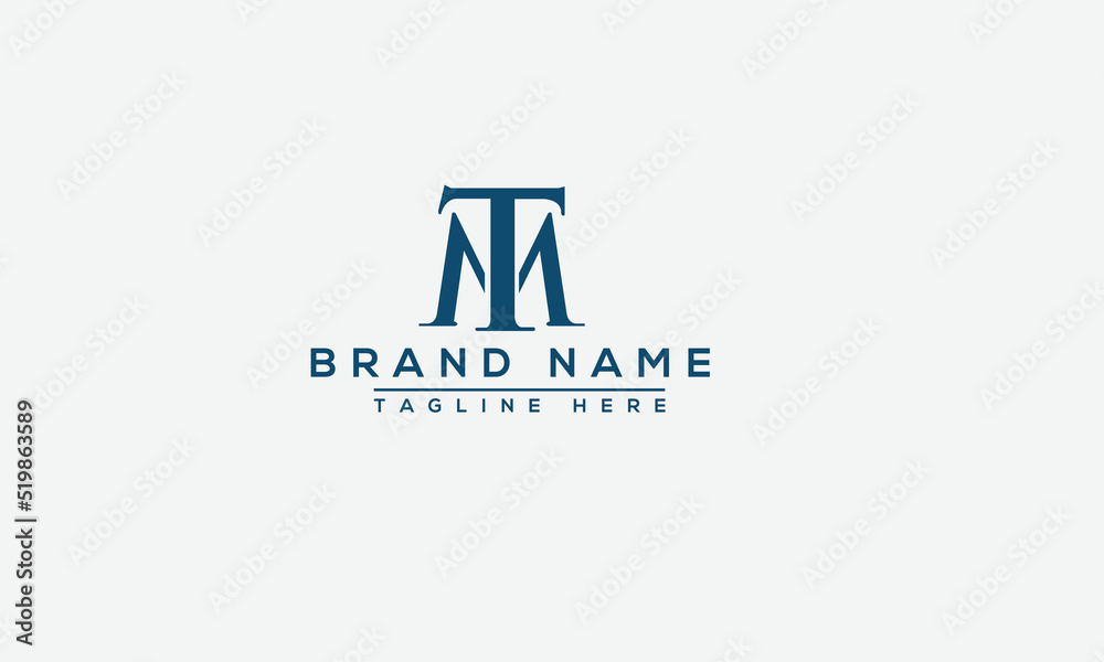 Logo design letter MT . Elegant modern. Vector template. Stock Vector ...