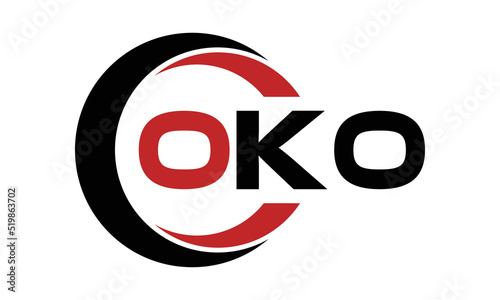 OKO swoosh three letter logo design vector template | monogram logo | abstract logo | wordmark logo | letter mark logo | business logo | brand logo | flat logo | minimalist logo | text | word | symbol