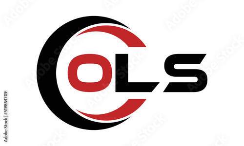 OLS swoosh three letter logo design vector template | monogram logo | abstract logo | wordmark logo | letter mark logo | business logo | brand logo | flat logo | minimalist logo | text | word | symbol