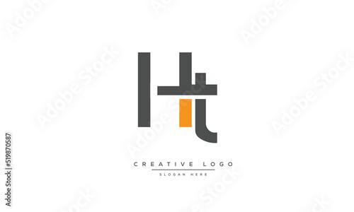 Fotografiet Alphabet letters Initials monogram logo HT, TH, H and T