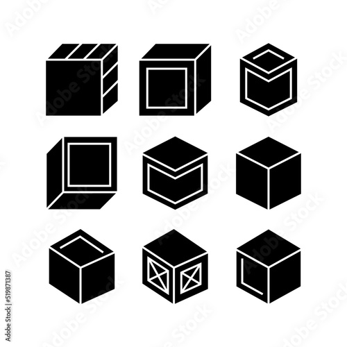 cube icon or logo isolated sign symbol vector illustration - high quality black style vector icons
