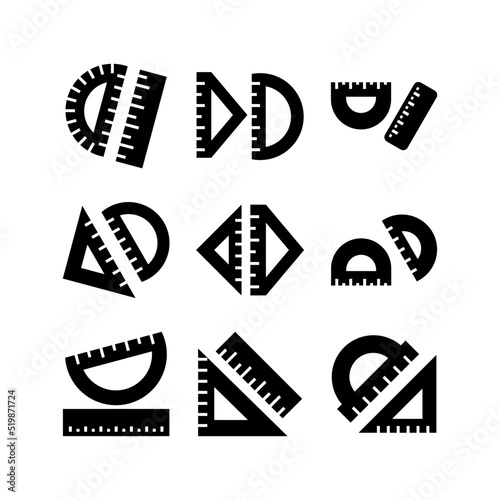 protractor icon or logo isolated sign symbol vector illustration - high quality black style vector icons 