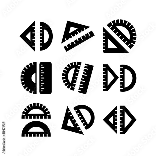 protractor icon or logo isolated sign symbol vector illustration - high quality black style vector icons 