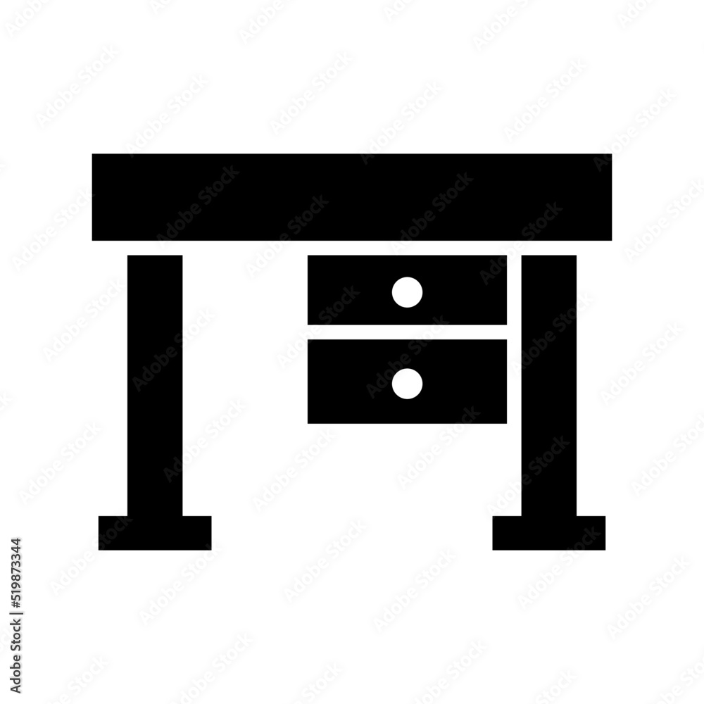 desk icon or logo isolated sign symbol vector illustration - high quality black style vector icons
