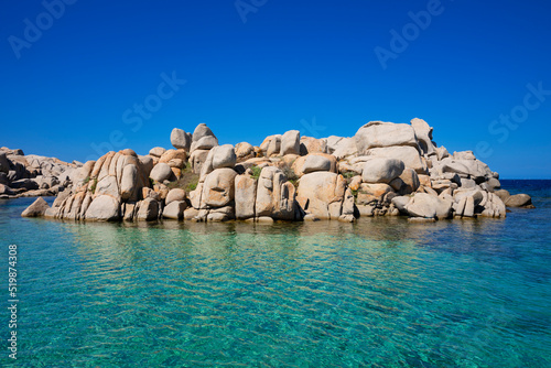 View of rocks at Lavezzi island