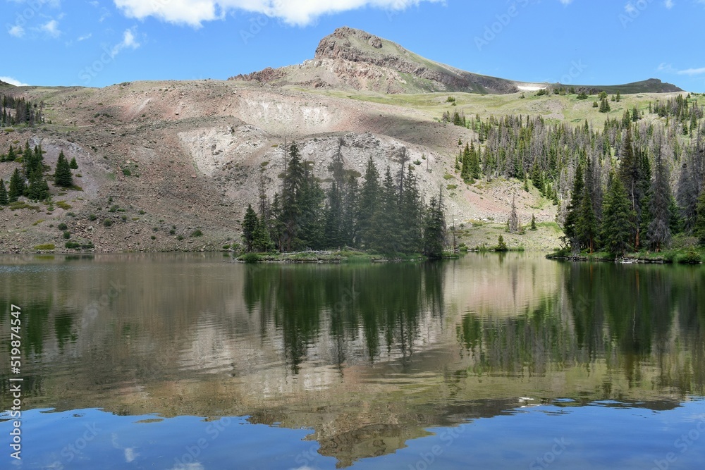 Reflection on a lake in the mountains