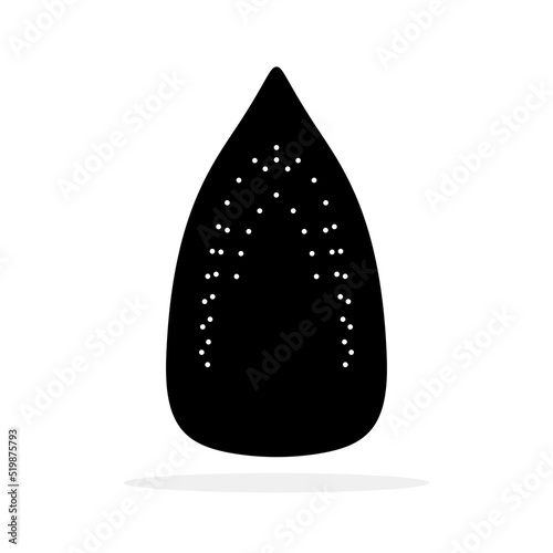 Steam iron sole plate icon. Iron sole plate black icon. Soleplate glide sole of steam iron. Vector illustration.