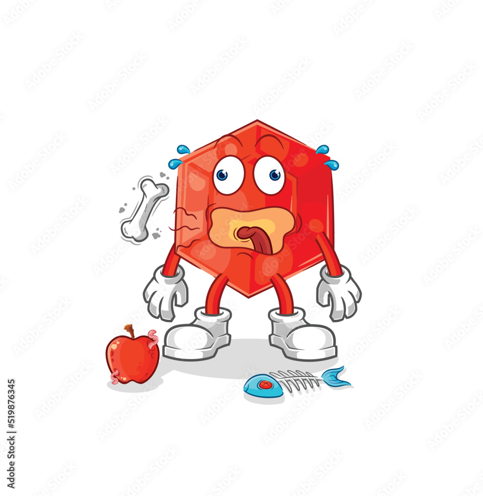 ruby burp mascot. cartoon vector
