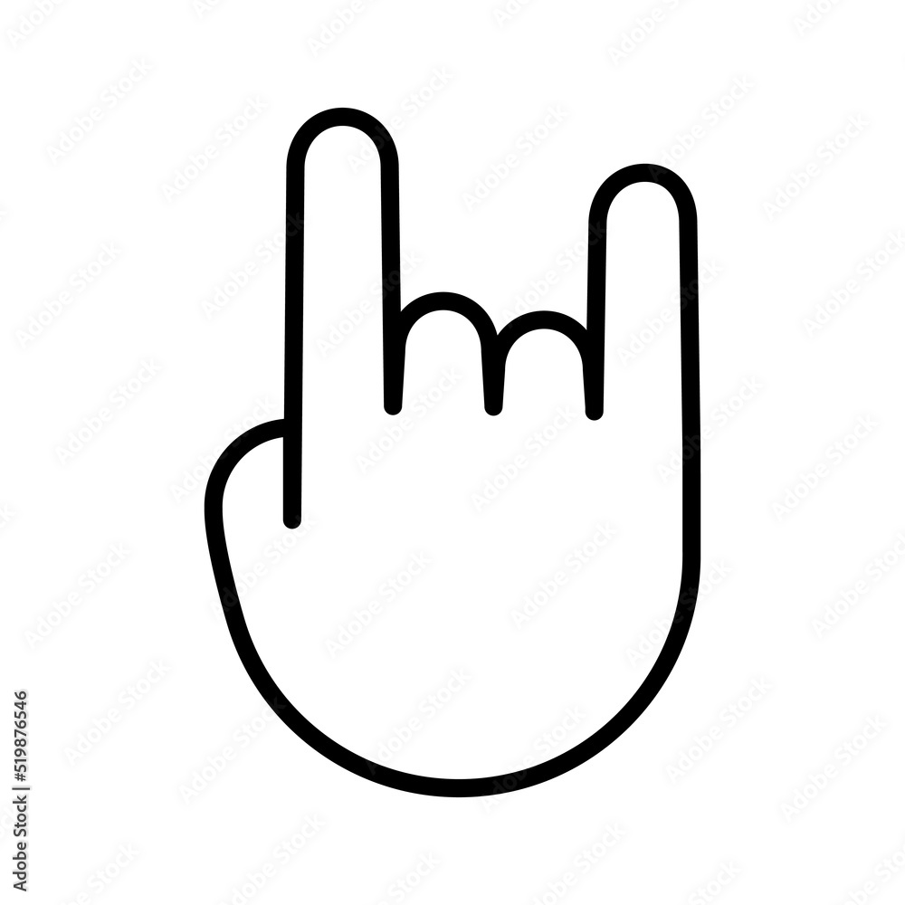 Heavy Rock Icon. Horns hand gesture. Rock and roll. Heavy Rock Icon. Horns hand gesture. Rock and roll.