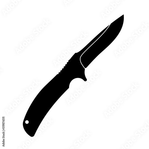 Knife icon. Black knife icon. Isolated knife symbol. Vector illustration.