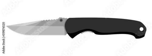 Jackknife icon. Isolated knife symbol. Vector illustration. Jackknife logo design.