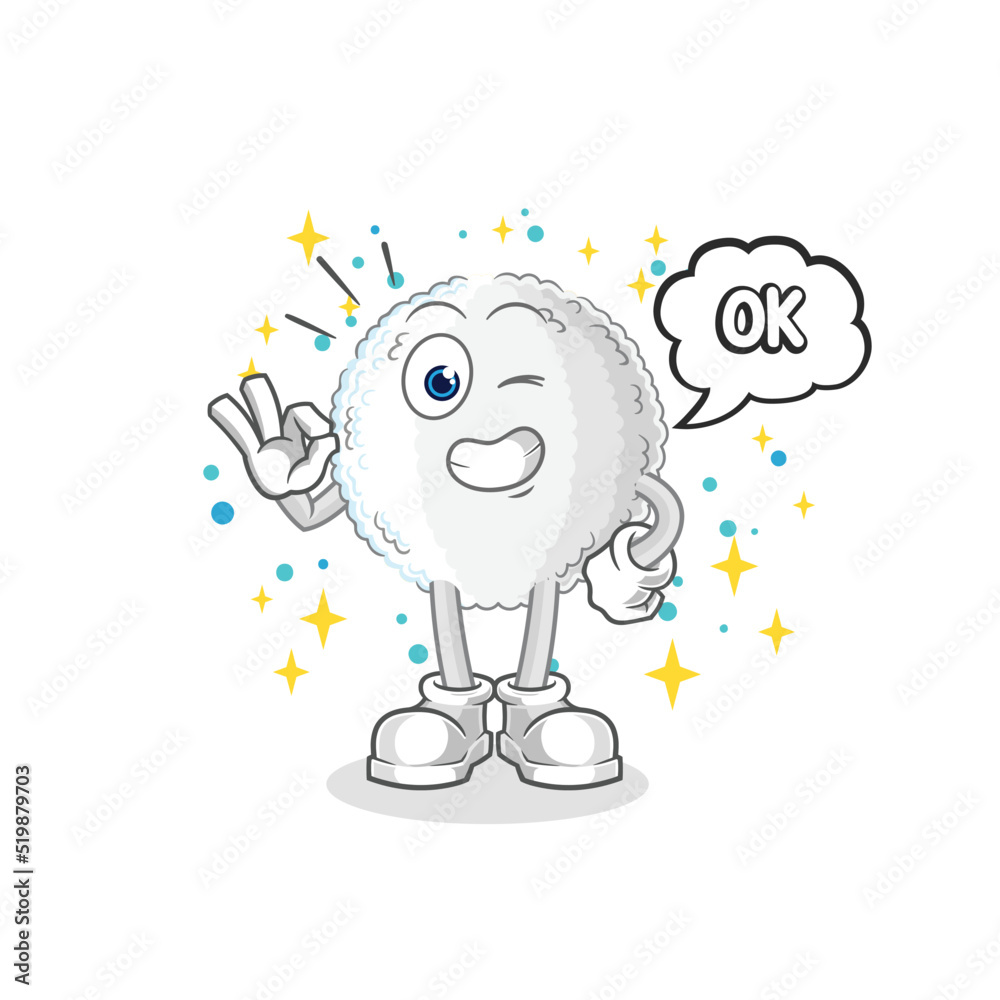 white blood agree mascot. cartoon vector