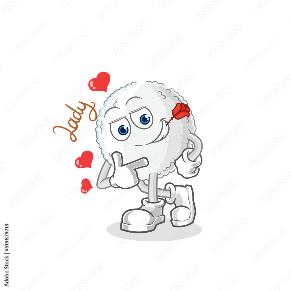 white blood flirting illustration. character vector white blood flirting illustration. character vector
