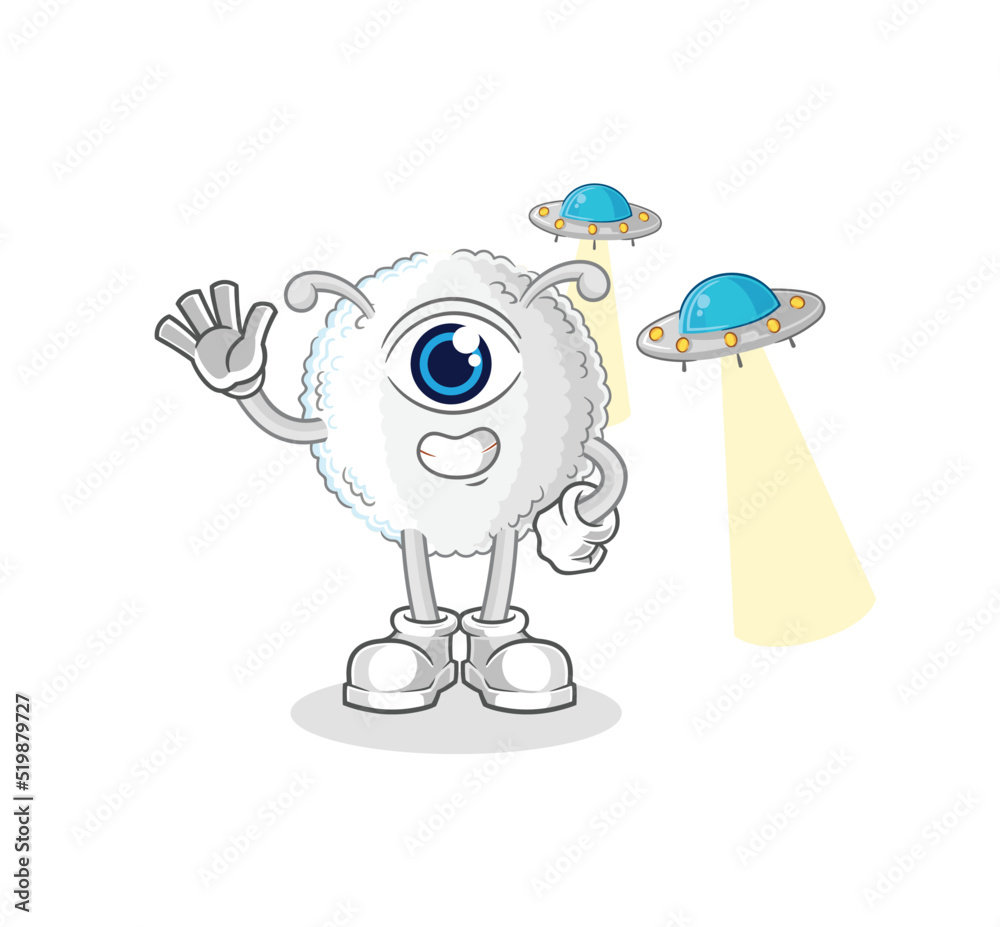 white blood alien cartoon mascot vector white blood alien cartoon mascot vector