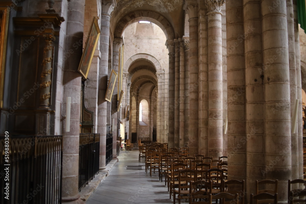 La cathédrale Notre Dame, cathédrale de style gothique, vue de l'intérieur, ville de Rodez, département de l'Aveyron, France