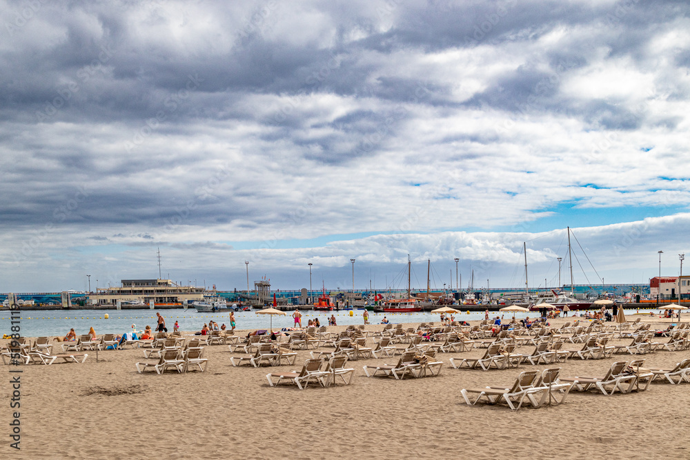 beach with umbrellas beach with umbrellas