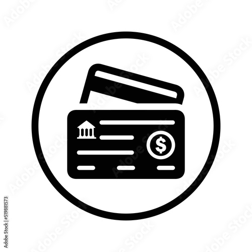 Account, bank, bankbook icon. Black vector sketch.