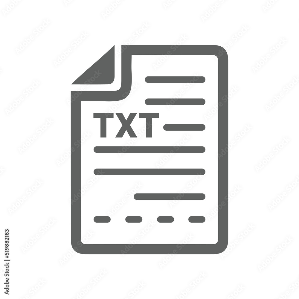 Document, text, format icon. Gray vector design. Document, text, format icon. Gray vector design.