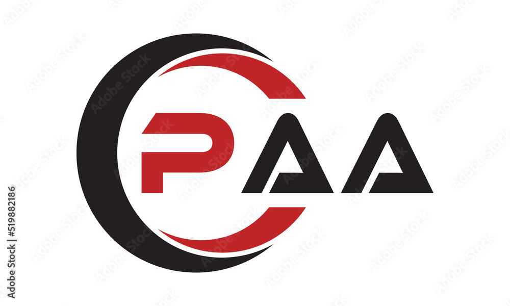 PAA swoosh three letter logo design vector template | monogram logo ...