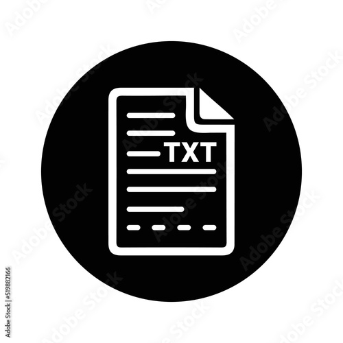 Document, text, format icon. Black vector design.